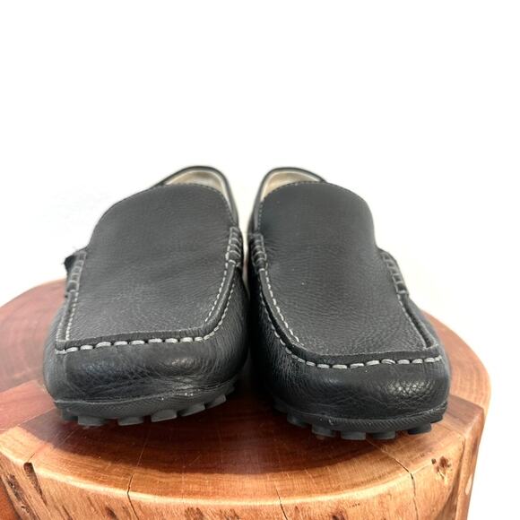 Geox Men\'s Black Loafers Italian Pebble Leather, Size 44, Good Condition‎ main image 8